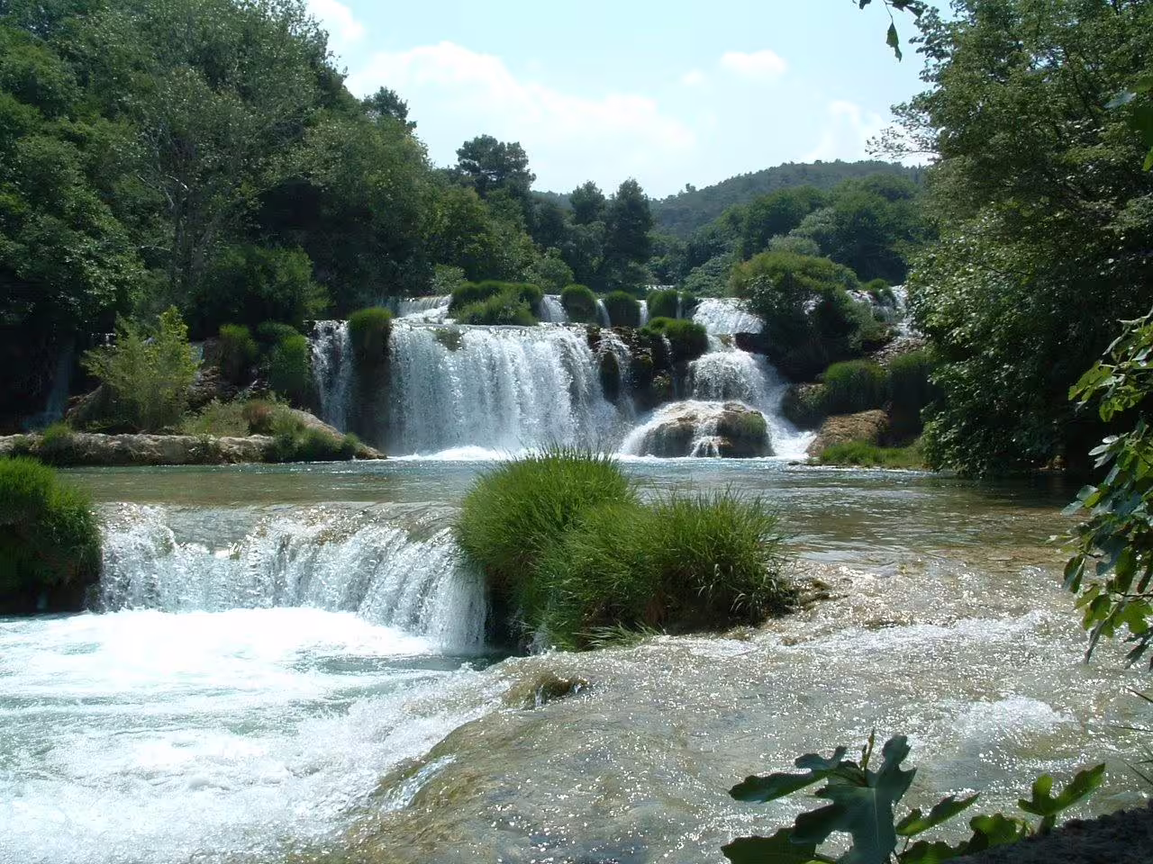 Krka National Park waterfalls and river trail in Croatia, ideal for exclusive group hiking and nature tour