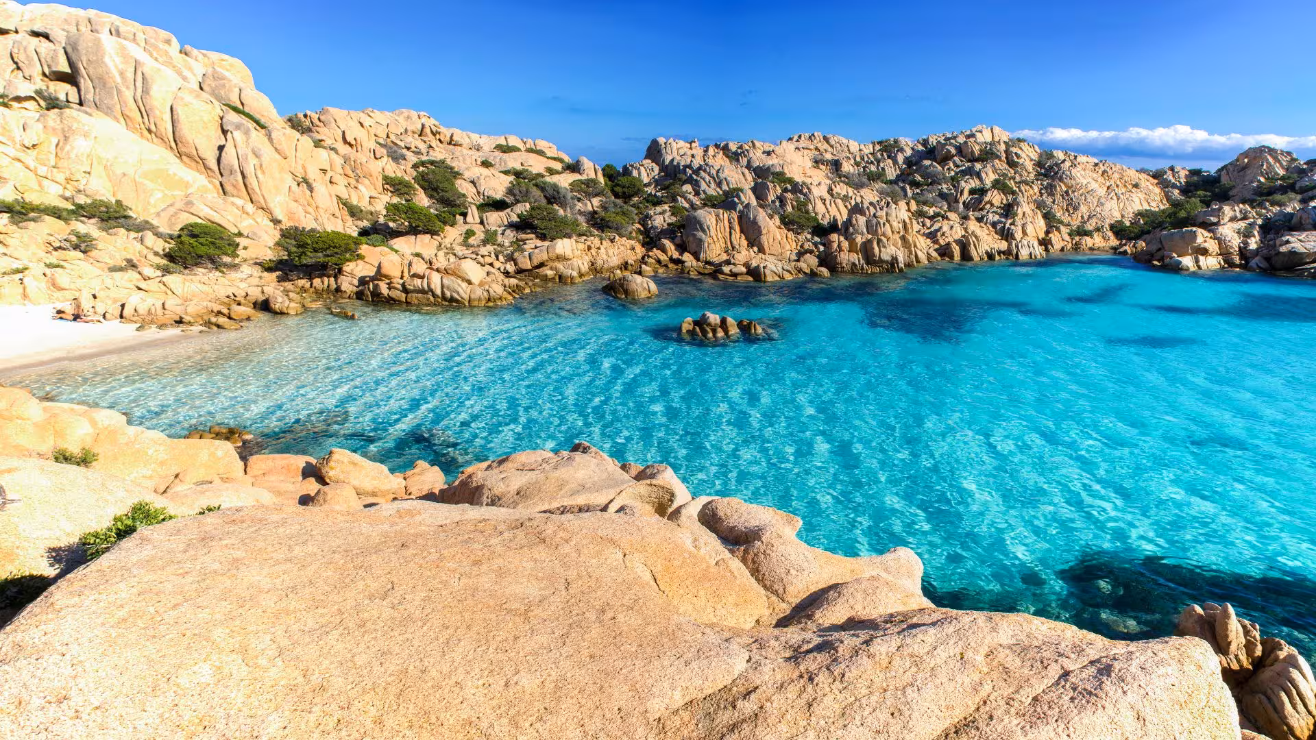 Explore the stunning rocky coastline and clear turquoise waters of La Maddalena Archipelago on a private RIB tour.