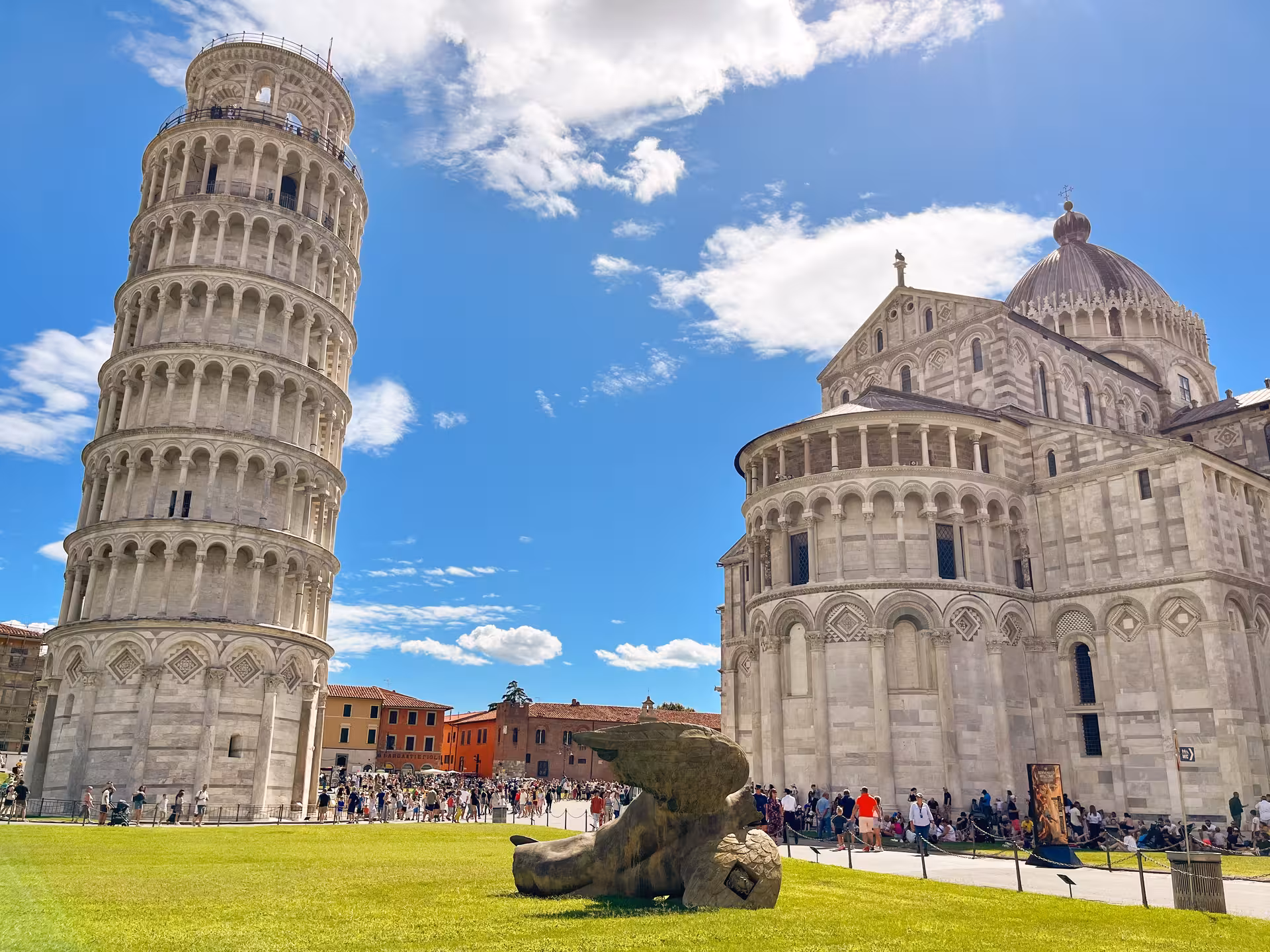 Marvel at the iconic Leaning Tower of Pisa and the Cathedral on a day trip from Florence.
