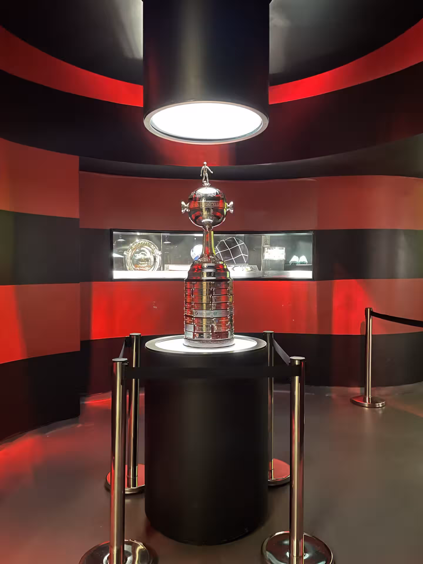 Libertadores trophy displayed in Maracanã Stadium, highlighting Rio Football Experience tour's rich history.