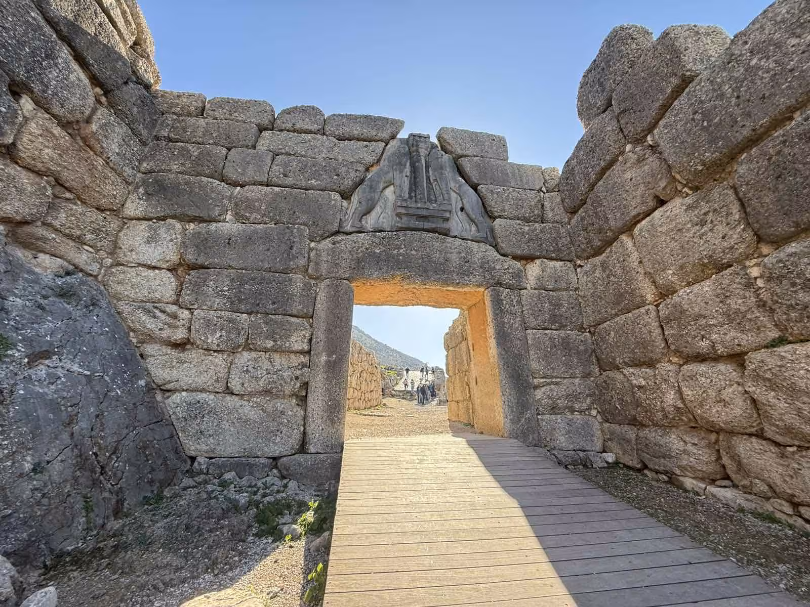 Lion Gate at Ancient Mycenae seen on private full-day trip from Athens, UNESCO ruins in the Peloponnese
