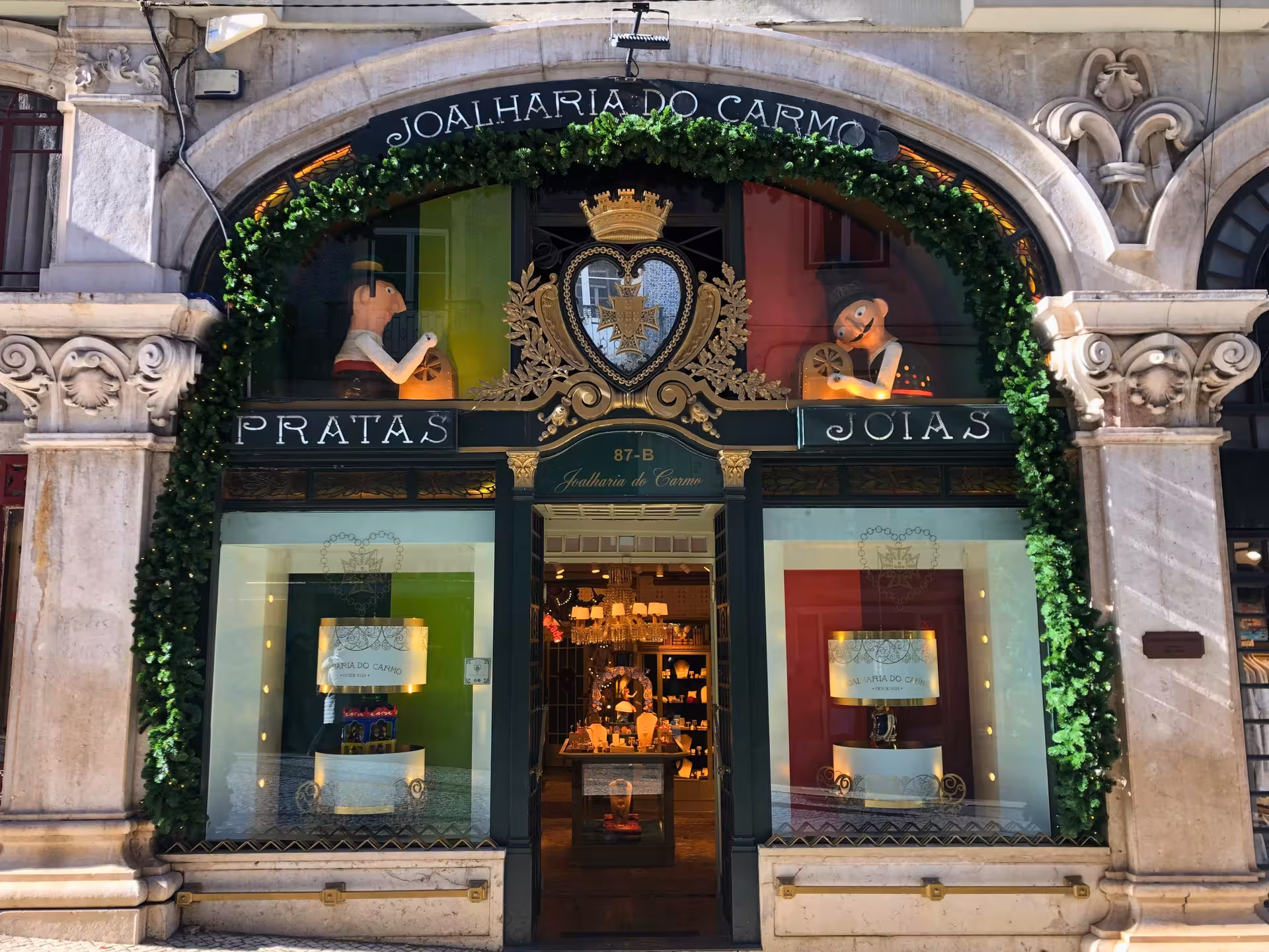 Joalharia do Carmo historic jewelry shop facade in Lisbon, stop on Old Shops, Traditions & Stories tour