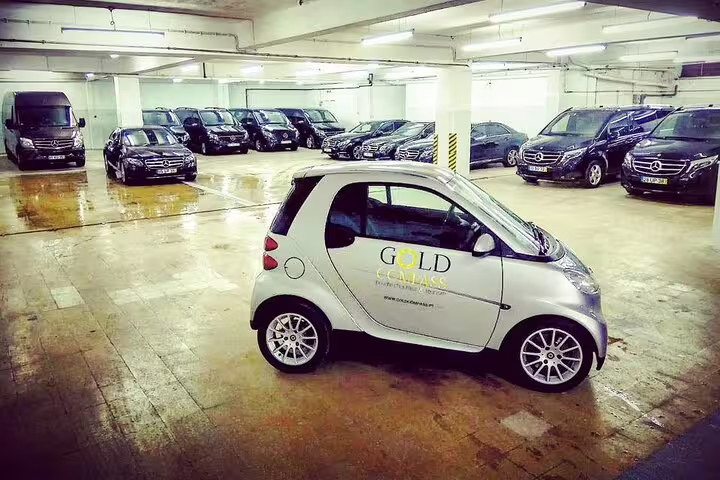 Fleet of luxury vehicles for Lisbon to Porto private journey, offering direct routes or customized stops for personalized travel.