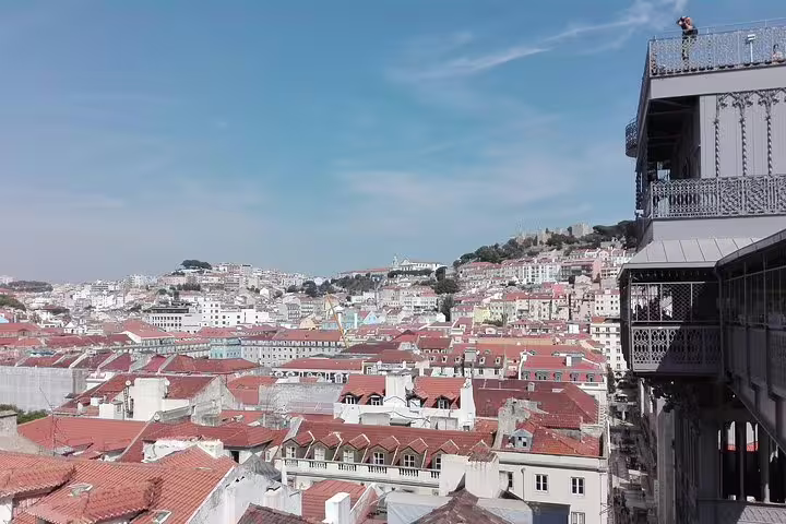 Stunning panoramic view of Lisbon's historic architecture and rooftops, ideal for a private tour of Lisbon, Sintra, Roca, and Cascais.