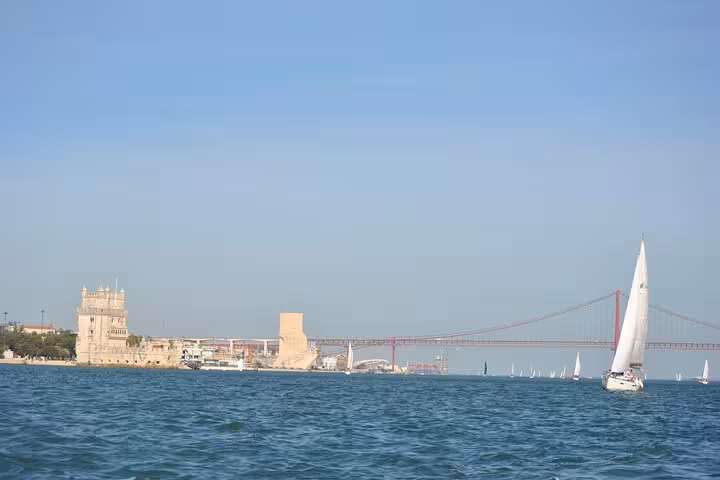 2-hour Lisbon old town sailing cruise on the Tagus River with Belém Tower and 25 de Abril Bridge views