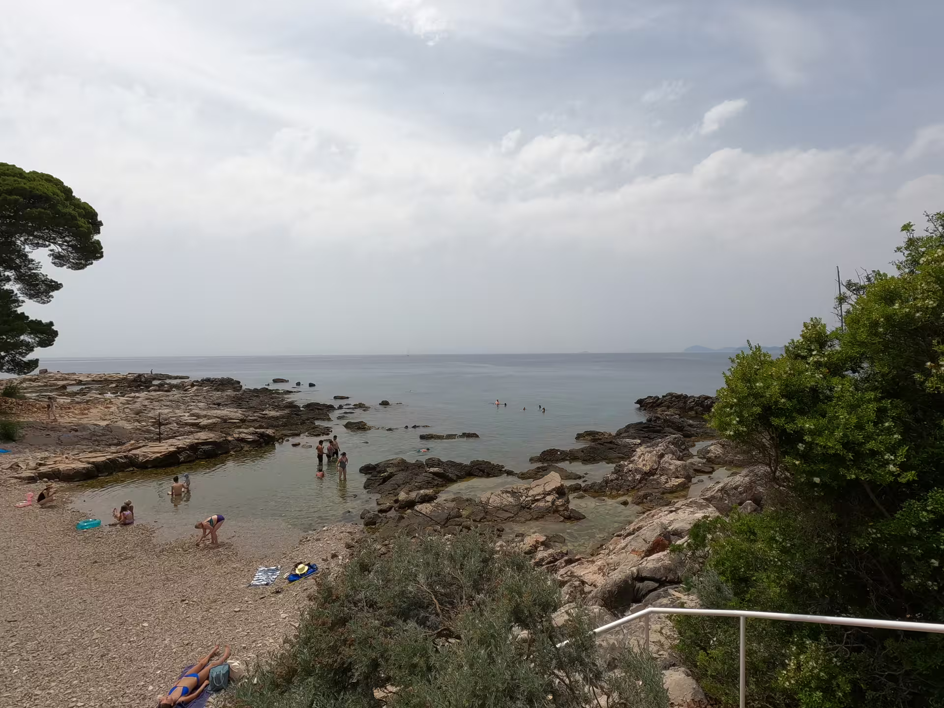 Rocky Lokrum beach and calm Adriatic sea views, scenic break on Game of Thrones Dubrovnik tour