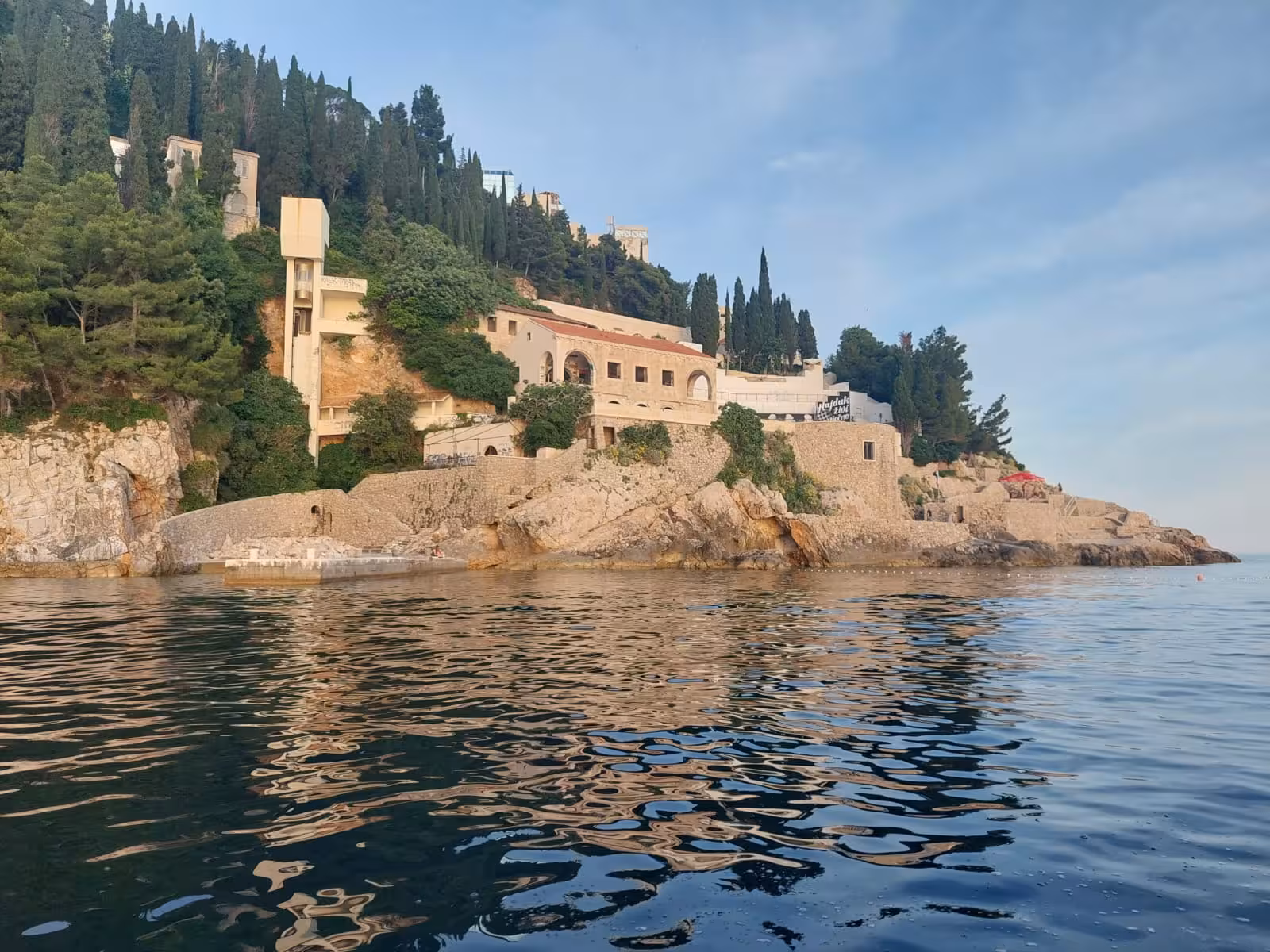 Lokrum Island cliffs and Adriatic view from Dubrovnik, a stop on the Game of Thrones & history walking tour
