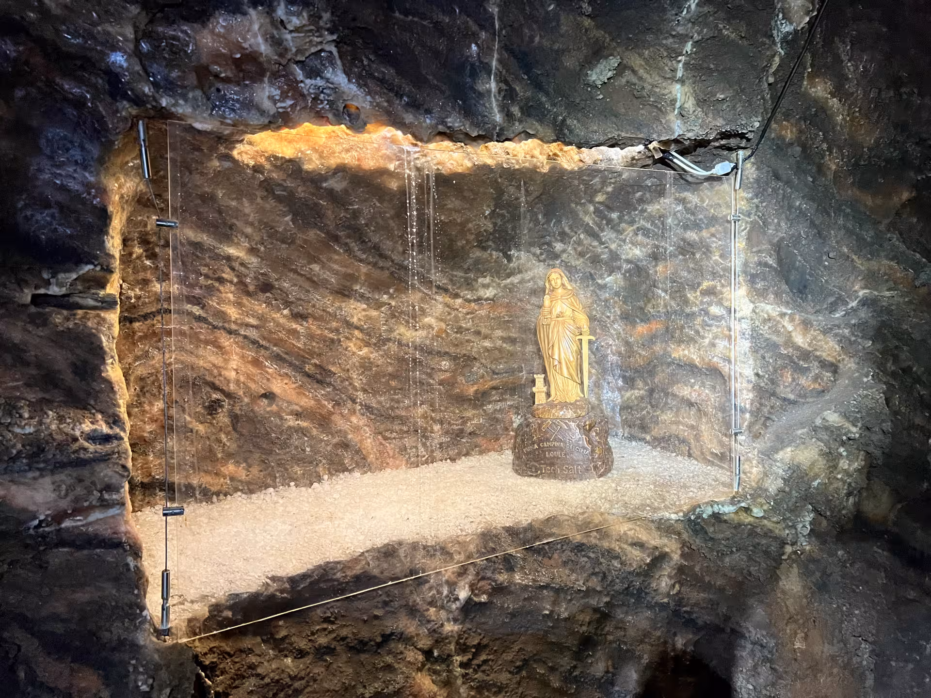 Discover a unique statue display within the mineral-rich walls of the Loulé Rocksalt Mine.