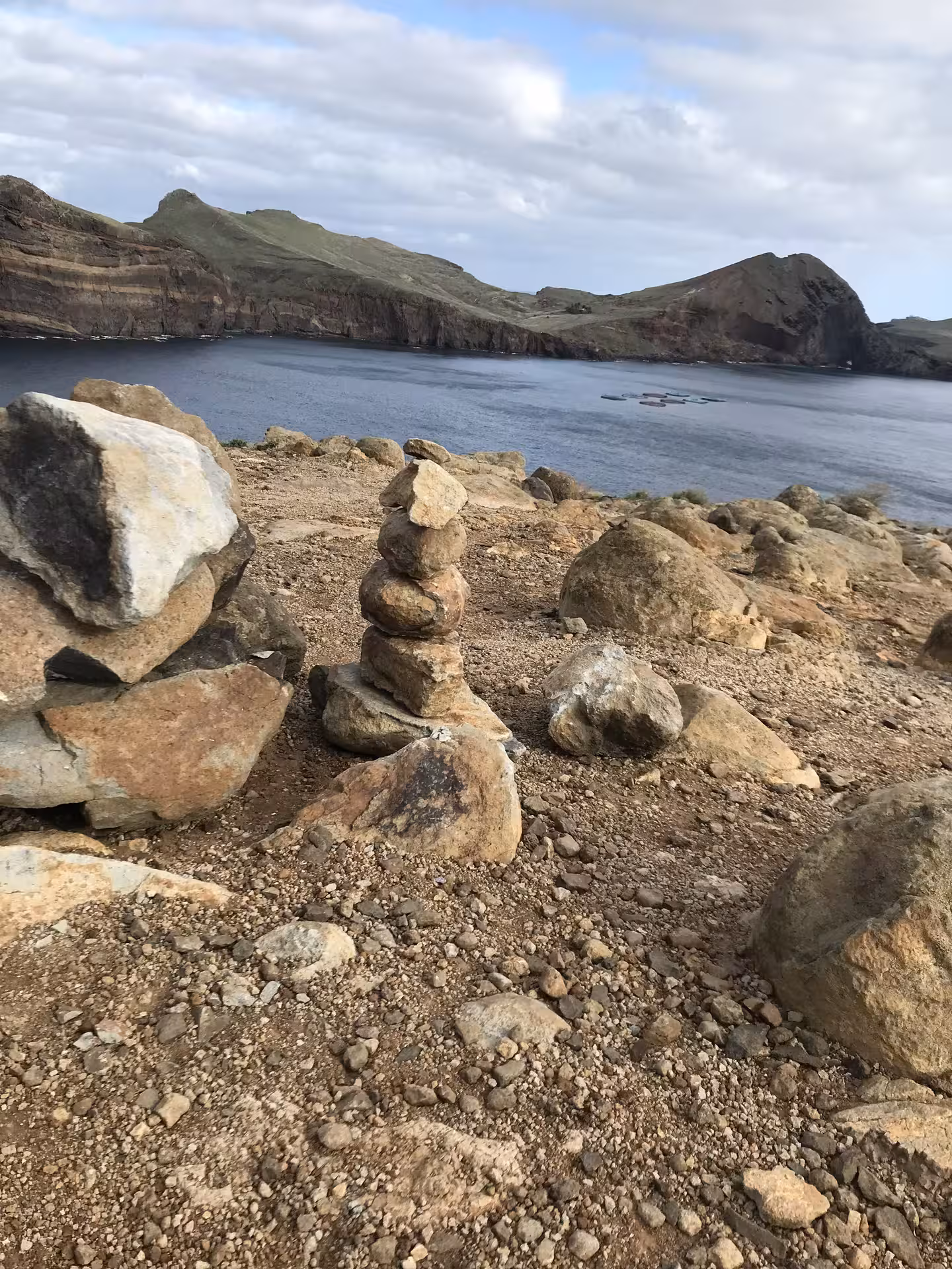 Rocky viewpoint above a calm bay on Madeira’s East Coast, seen on the Santana 4x4 off-road adventure
