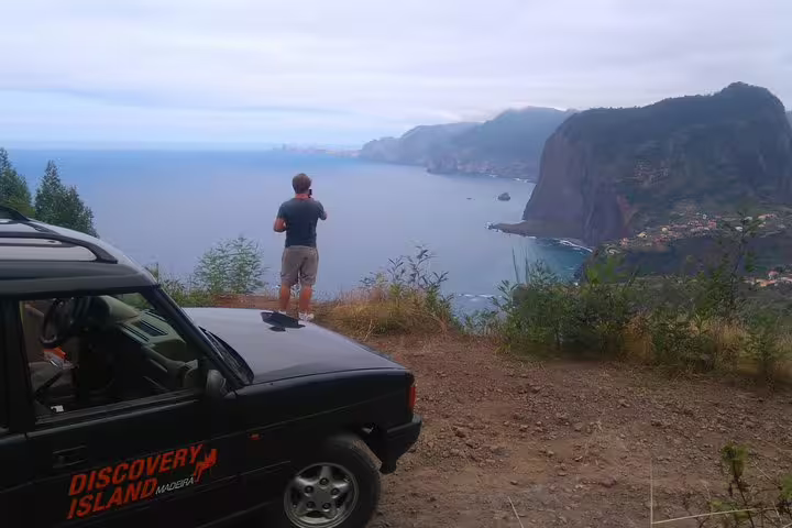 Explore breathtaking coastal views on the Madeira safari with a rugged off-road vehicle on the island's east side.