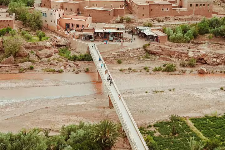 Bridge over river near Ait Benhaddou village, a highlight of the 1-day private tour from Marrakech to Telouet