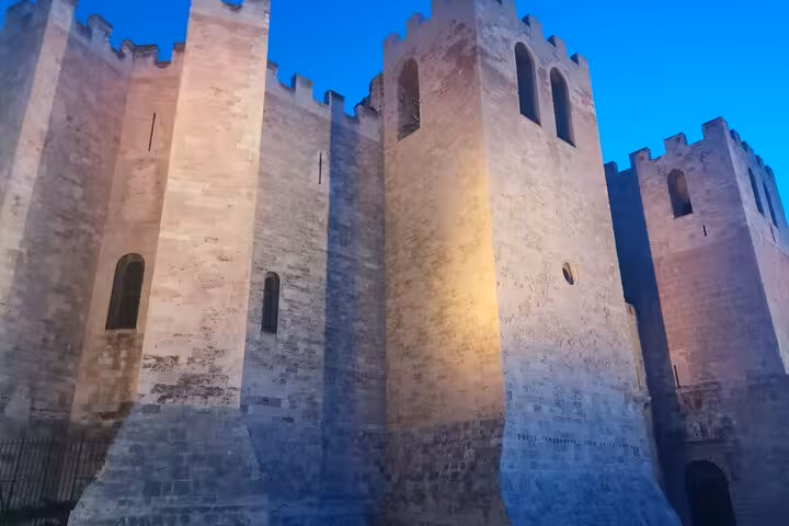 Evening view of Marseille landmark near Old Port, a scenic stop on a craft beer tasting tour in Marseille