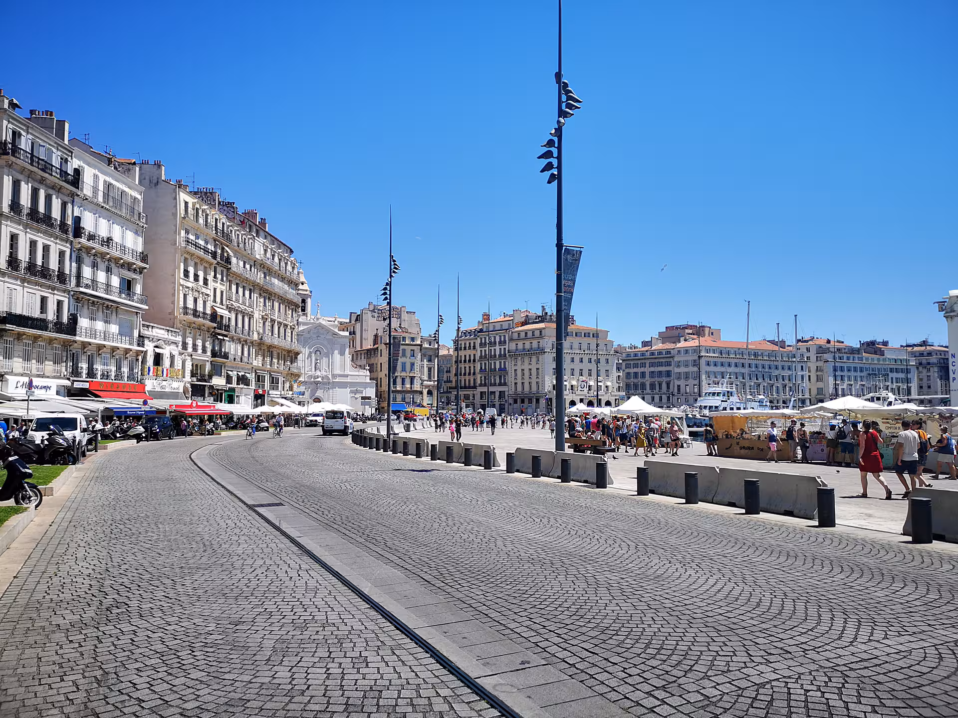 Vieux-Port Marseille waterfront and markets, seen on a private half-day city sightseeing shore excursion