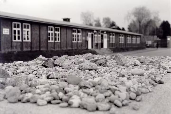 Mauthausen Memorial barracks and gravel yard, a key stop on a private day trip from Vienna, Austria