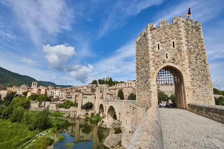 Explore a stunning medieval stone bridge and tower in charming Besalú during our all-inclusive private tour.
