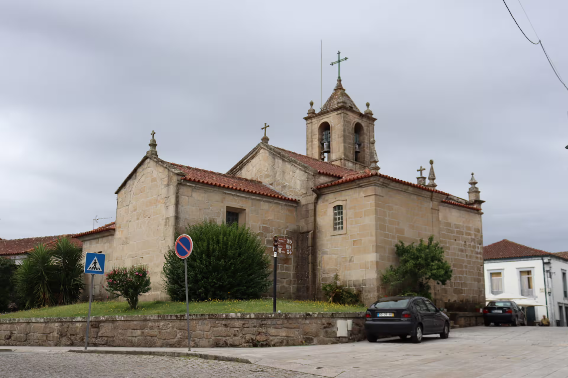 Historic stone church in Melgaço, Portugal, showcasing traditional architecture on a private Alvarinho wine region tour.