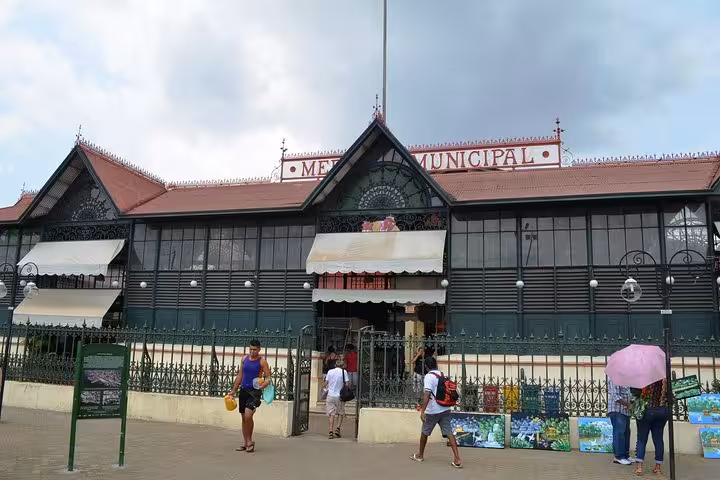 Exterior of Mercado Municipal Adolpho Lisboa, a highlight stop on a Manaus city tour in the Amazon