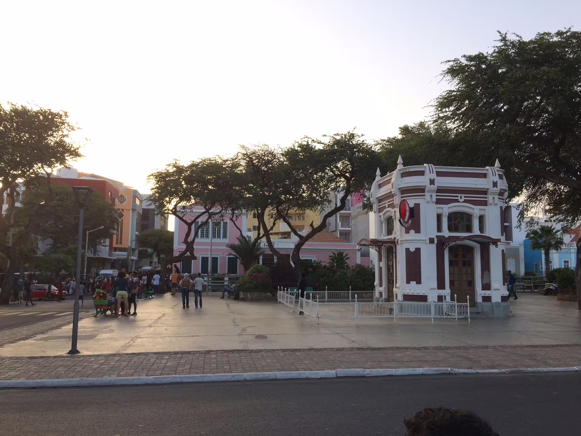 Scenic view of Mindelo's vibrant architecture and bustling streets on a half-day tour of São Vicente, Cape Verde.
