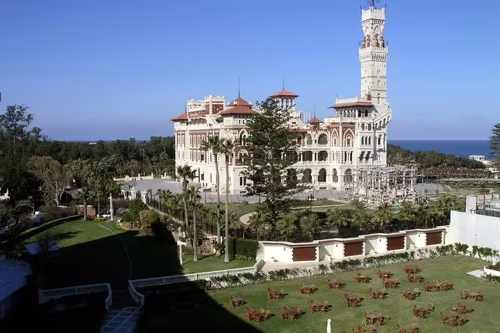 Montaza Palace gardens and coastline in Alexandria, Egypt, highlight of private day tour from Cairo to Alexandria