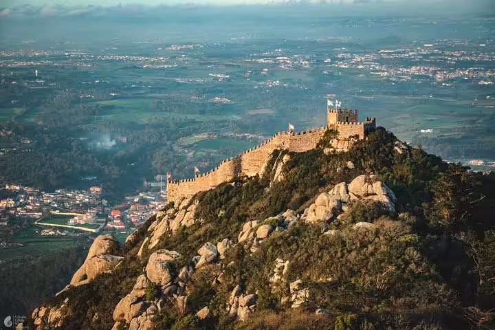Moorish Castle walls atop Sintra hills, ideal stop on a self-drive Sintra monuments tour from Lisbon
