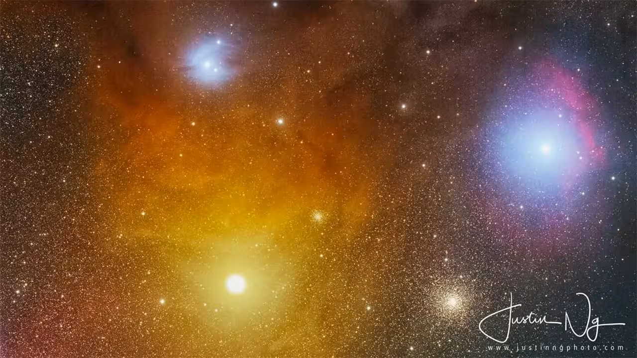 Vivid cosmic display with colorful stars and nebulae, capturing the beauty of the night sky on a Mount Bromo tour.