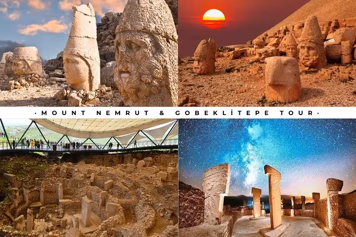 Mount Nemrut statues at sunrise and Gobekli Tepe stone circles, highlights of the 2-day tour from Istanbul