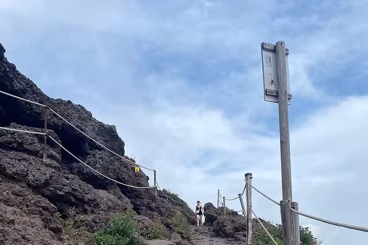 Scenic trail leading to the summit of Mount Vesuvius, offering panoramic views and hiking opportunities on the tour.