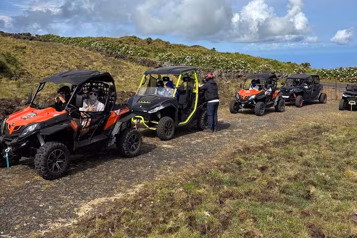 Join a thrilling convoy of buggies exploring scenic mountain paths on the Mountain House 2 Hour Buggy Ride adventure.