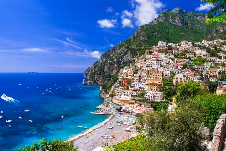Discover the vibrant coastal landscape of Amalfi on a Naples private shore excursion with stunning sea views.