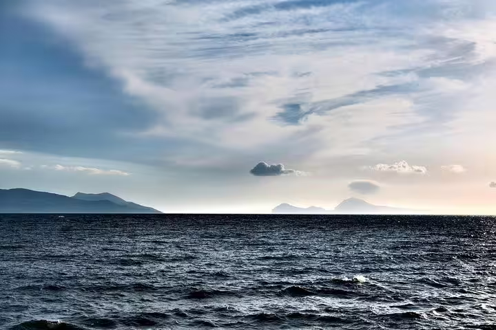 Tyrrhenian Sea view on ferry from Naples to Capri, scenic small group Capri and Anacapri tour