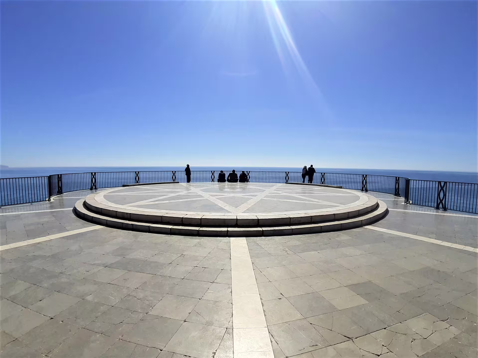 Balcony of Europe viewpoint in Nerja with sea panorama, stop on private Nerja and Frigiliana tour with Marbella pickup