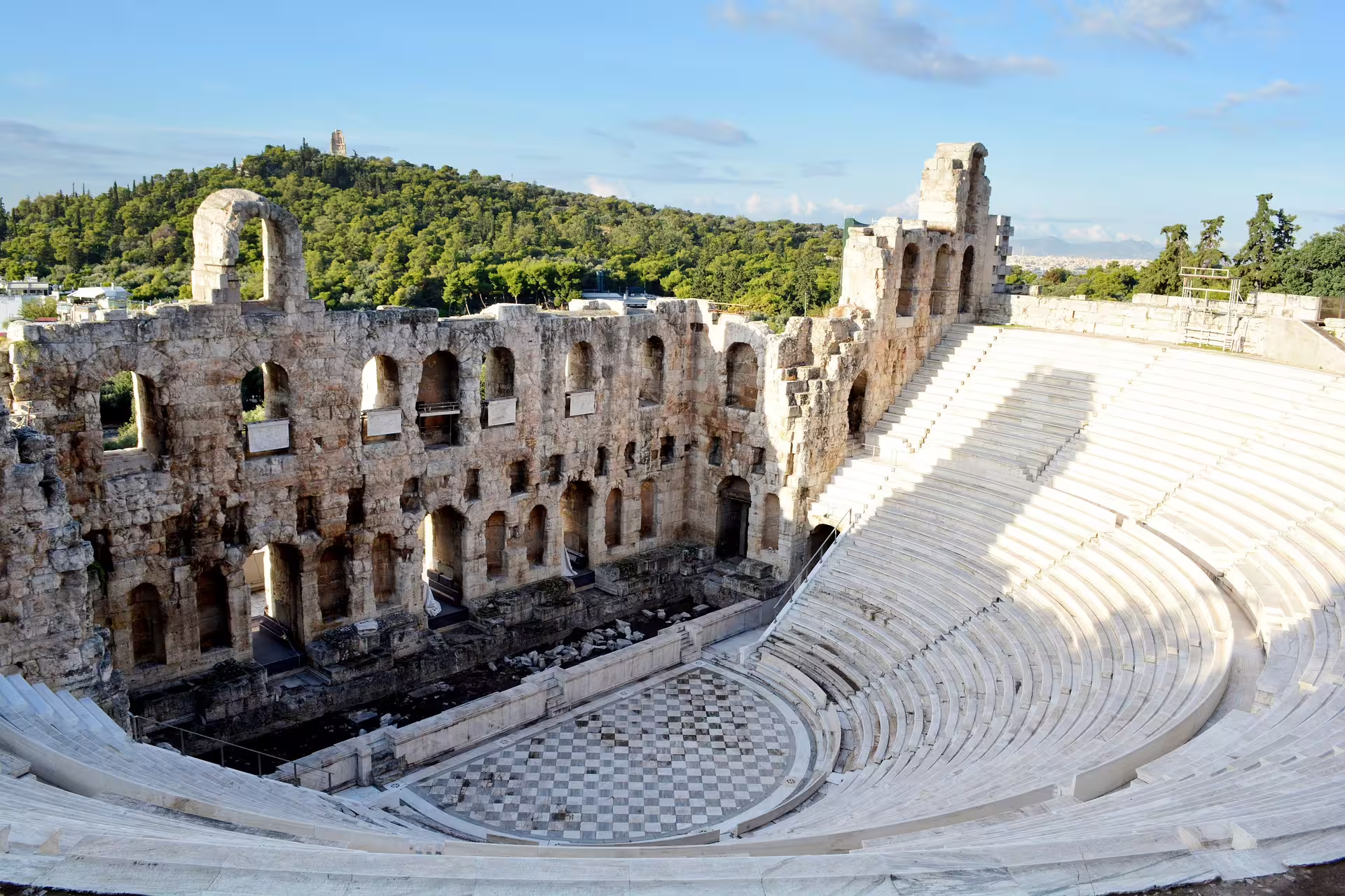 Odeon of Herodes Atticus amphitheater in Classical Athens, highlight of a private guided city tour