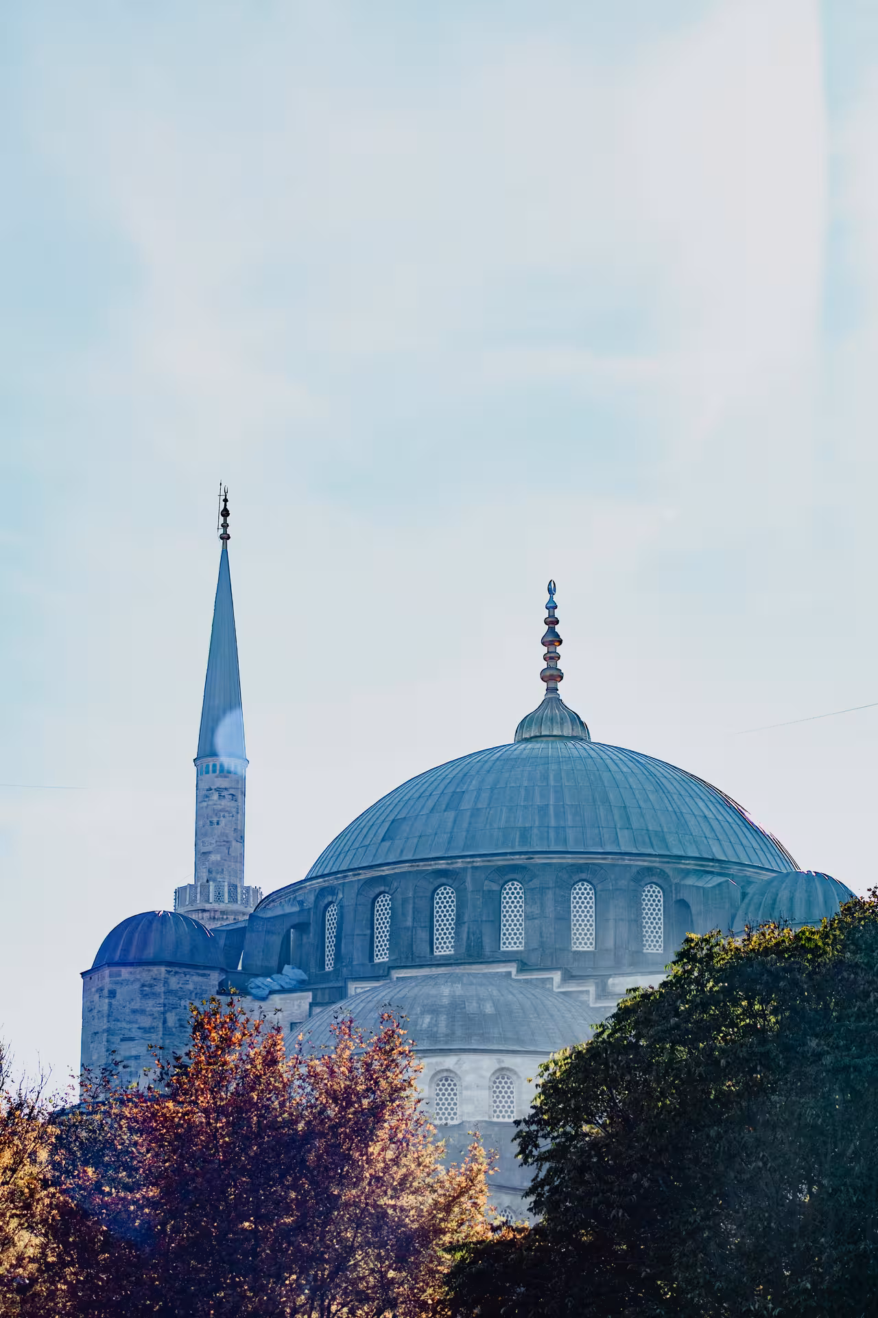Ottoman domed mosque and minaret in Istanbul, a key stop on Highlights of Turkey guided tour