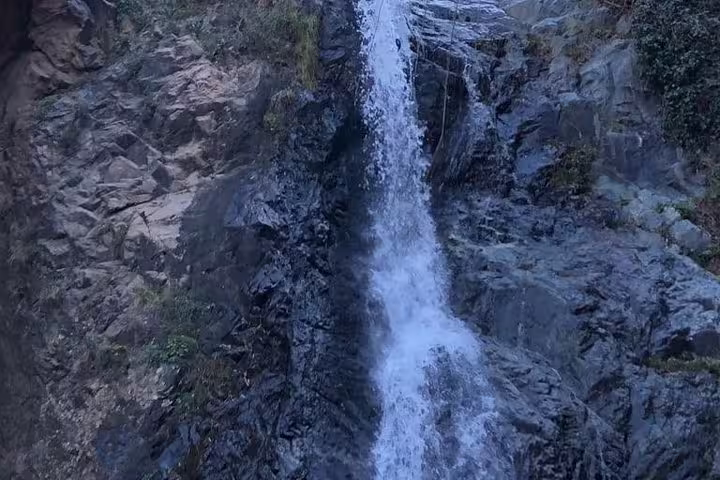 Waterfall in Ourika Valley, Atlas Mountains, a highlight stop on Marrakech day trip to Berber villages