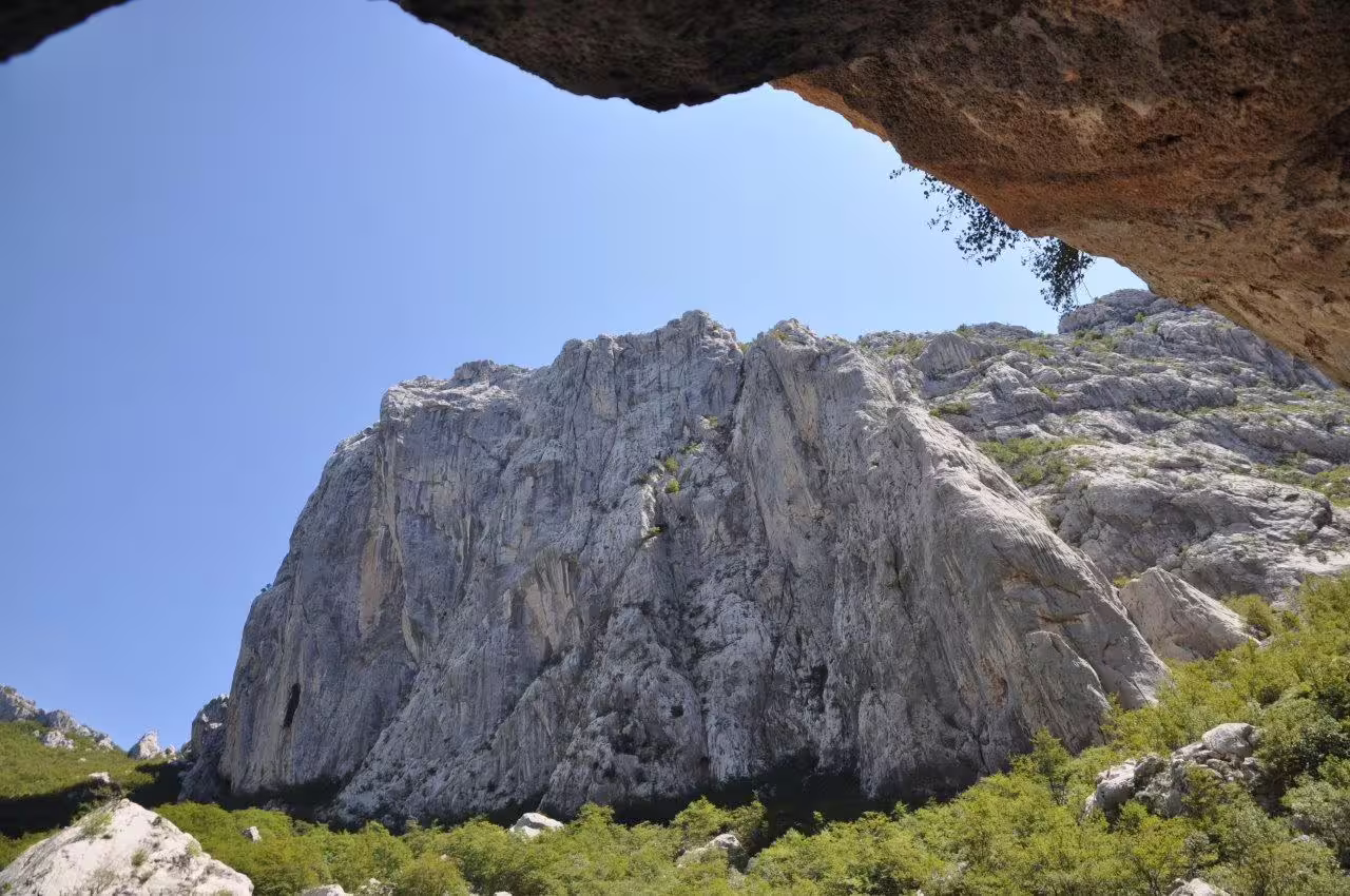 Limestone cliffs in Paklenica National Park, Croatia, a highlight hike on an exclusive group adventure trip