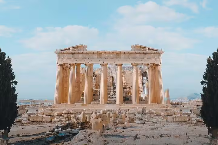 Parthenon temple on the Acropolis in Athens, highlight of small group sightseeing tour with included entry tickets