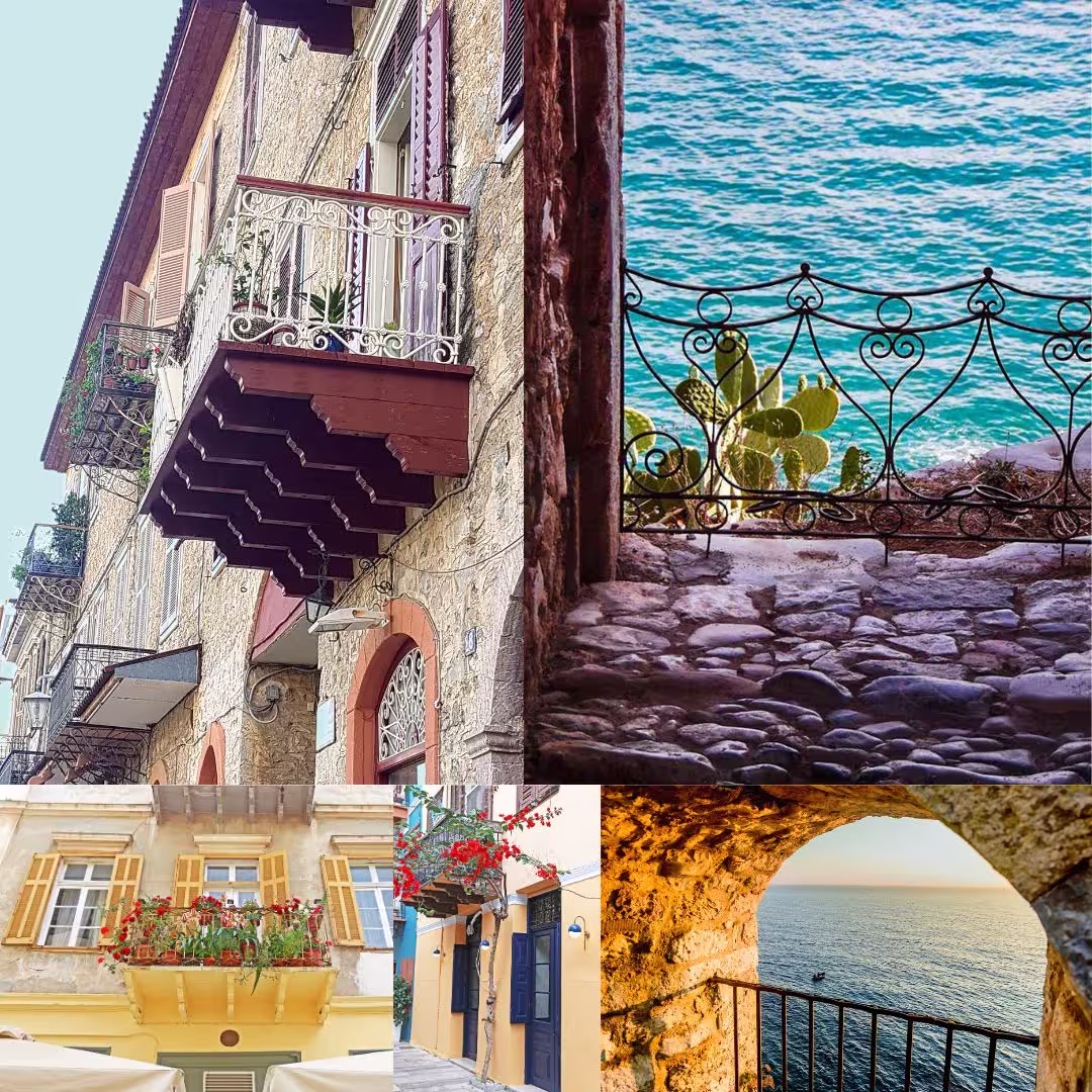 Charming Peloponnese day trip captures historic architecture, scenic coastal views, and vibrant streets, including lunch experience.