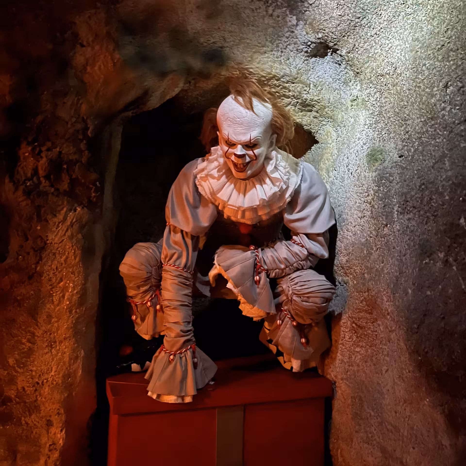 Creepy Pennywise wax figure in Museo de Cera Madrid, featured on the Madrid Misterios Locales + Wax Museum tour