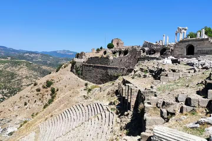 Pergamon Acropolis amphitheater and ancient ruins, key stop on 8-day Seven Churches of Revelation tour