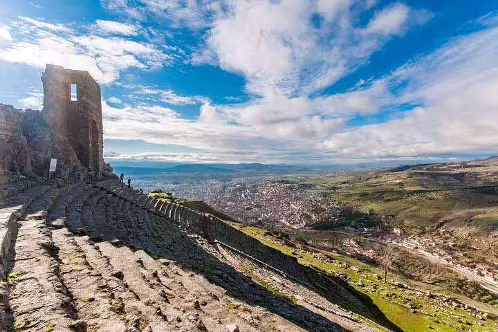 Discover the breathtaking amphitheater at Pergamon, offering panoramic views of the surrounding landscape.
