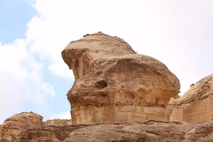 Sandstone rock formation near Petra, Jordan on the Sharm El Sheikh to the Lost City Petra ferry day trip