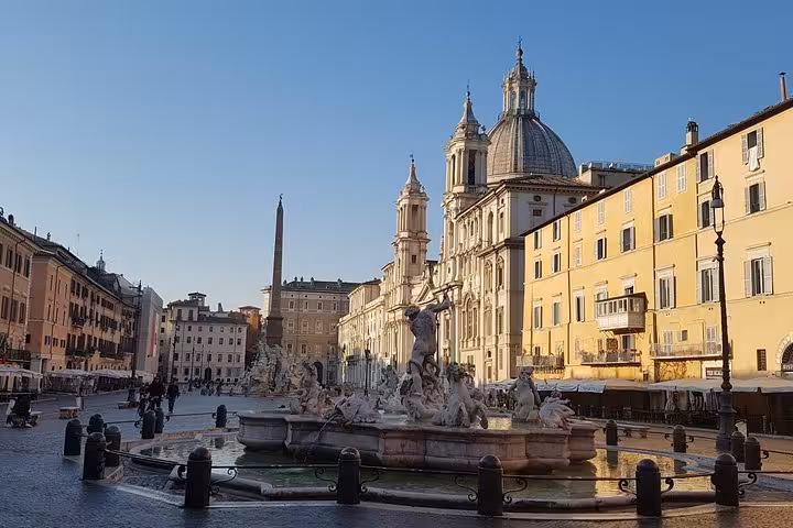 Piazza Navona Rome with Fountain of the Four Rivers and baroque skyline, 10-day Italy tour stop