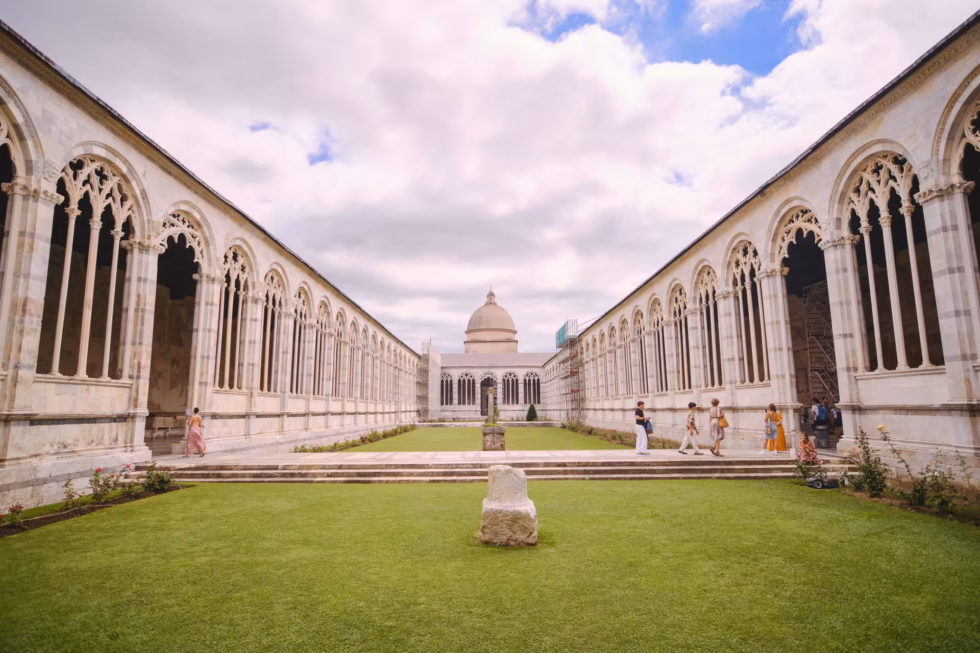 Explore the beautiful architecture of Pisa's Camposanto Monumentale, a must-see on the Pisa and Lucca day trip from Florence.