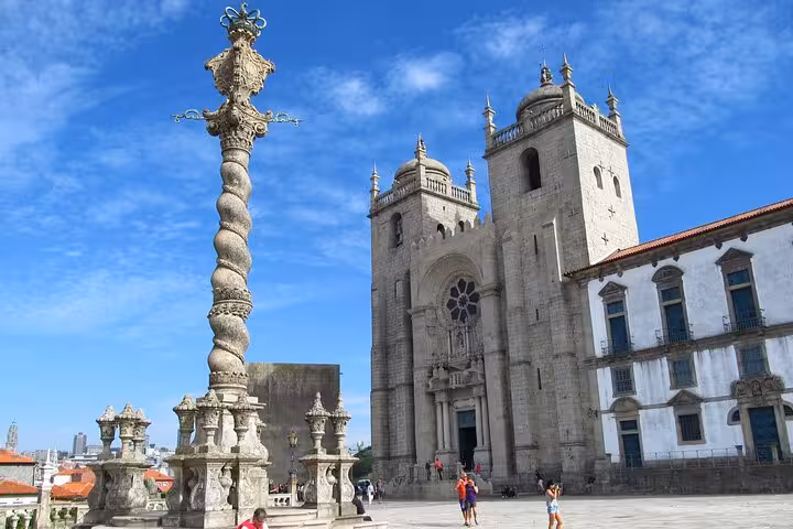 Explore the historic Porto Cathedral with its intricate architecture on your Galicia Portugal tour from Madrid.