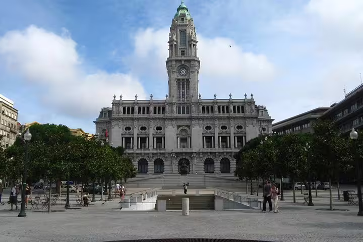 Majestic Porto City Hall under a clear sky, a highlight of the essential walking tour.