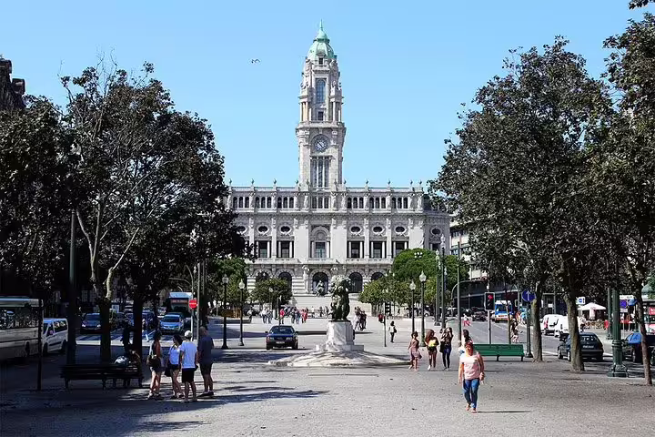 Discover Porto's stunning city hall architecture on a full-day tour featuring wine tasting and river cruise.