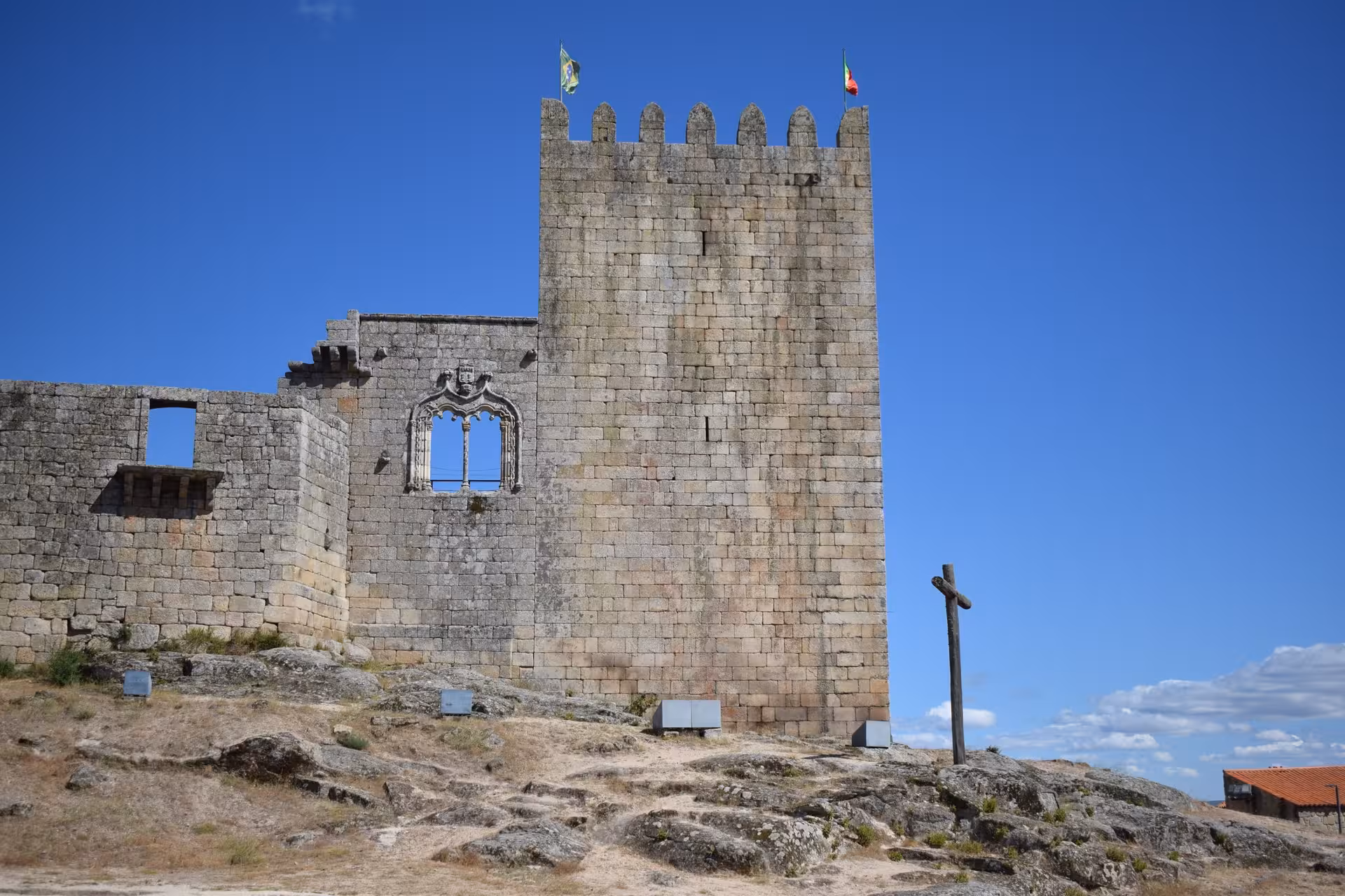 Medieval castle tower in Portugal, seamless private transfer from Porto to historic towns with safe ride