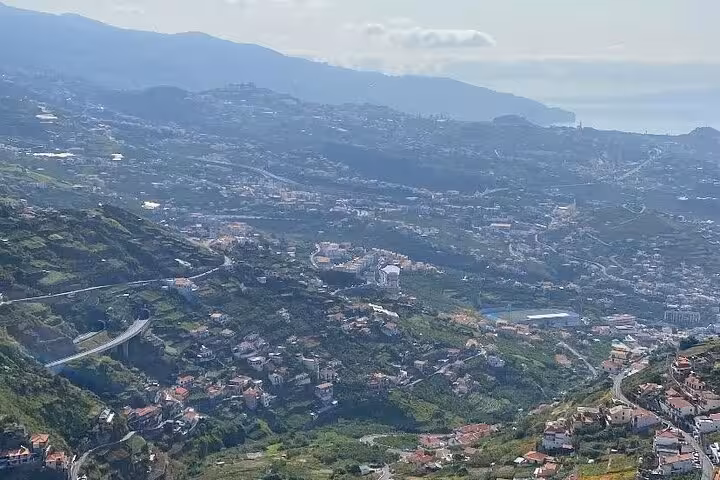 Panoramic mountain valley and coastal villages view on a private 4x4 shore excursion 4h adventure