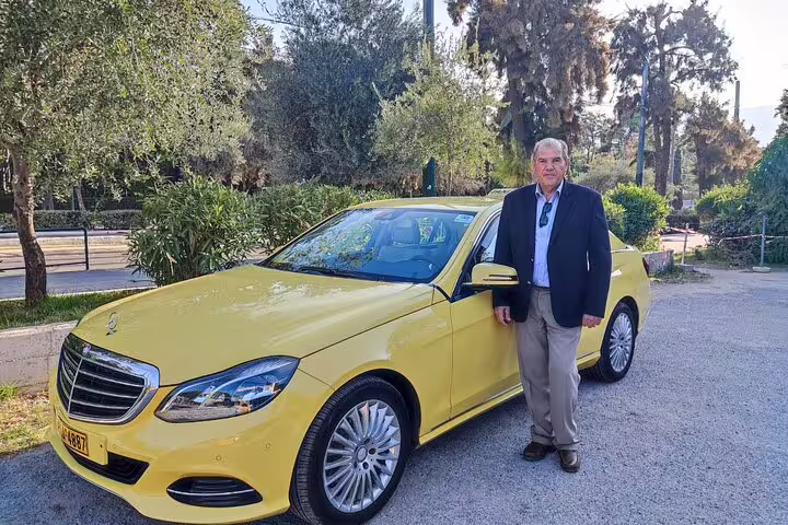 Private Athens tour vehicle with driver-guide, ideal for a half-day city highlights and Acropolis visit