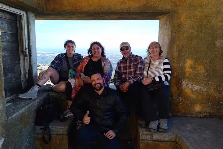 Group enjoying scenic view during Private Day Tour of Arrabida and Sesimbra with wine tastings from Lisbon.